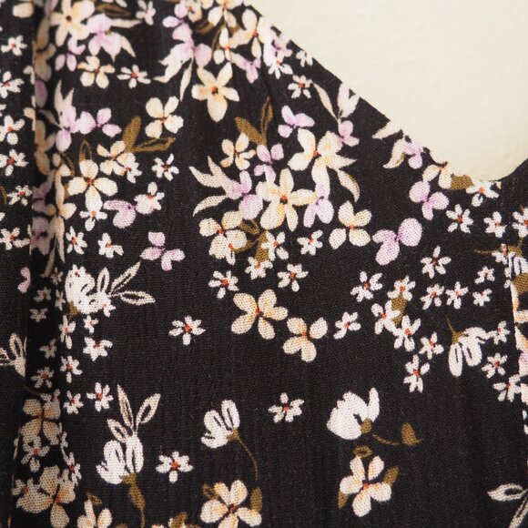 Lulus Chic Aspect Black Floral Backless Wide Leg Spaghetti Strap Jumpsuit sz S - Picture 8 of 9